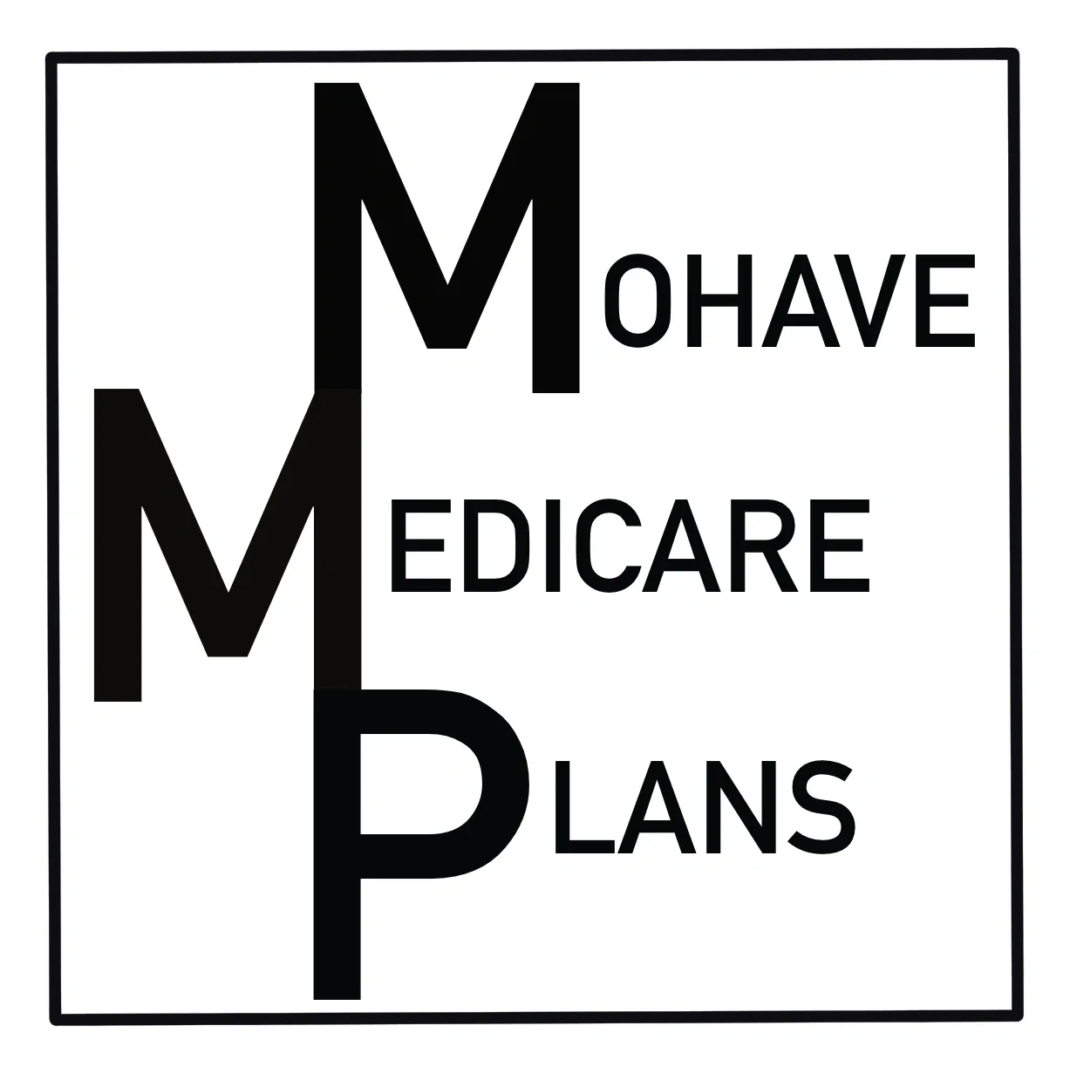 A black and white logo of mohave medicare plans.